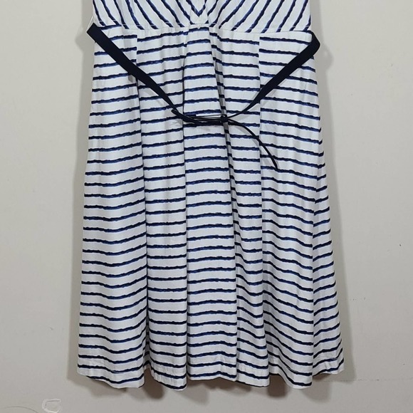 Karl Lagerfeld Paris Linen Blend Belted Dress - Picture 3 of 10